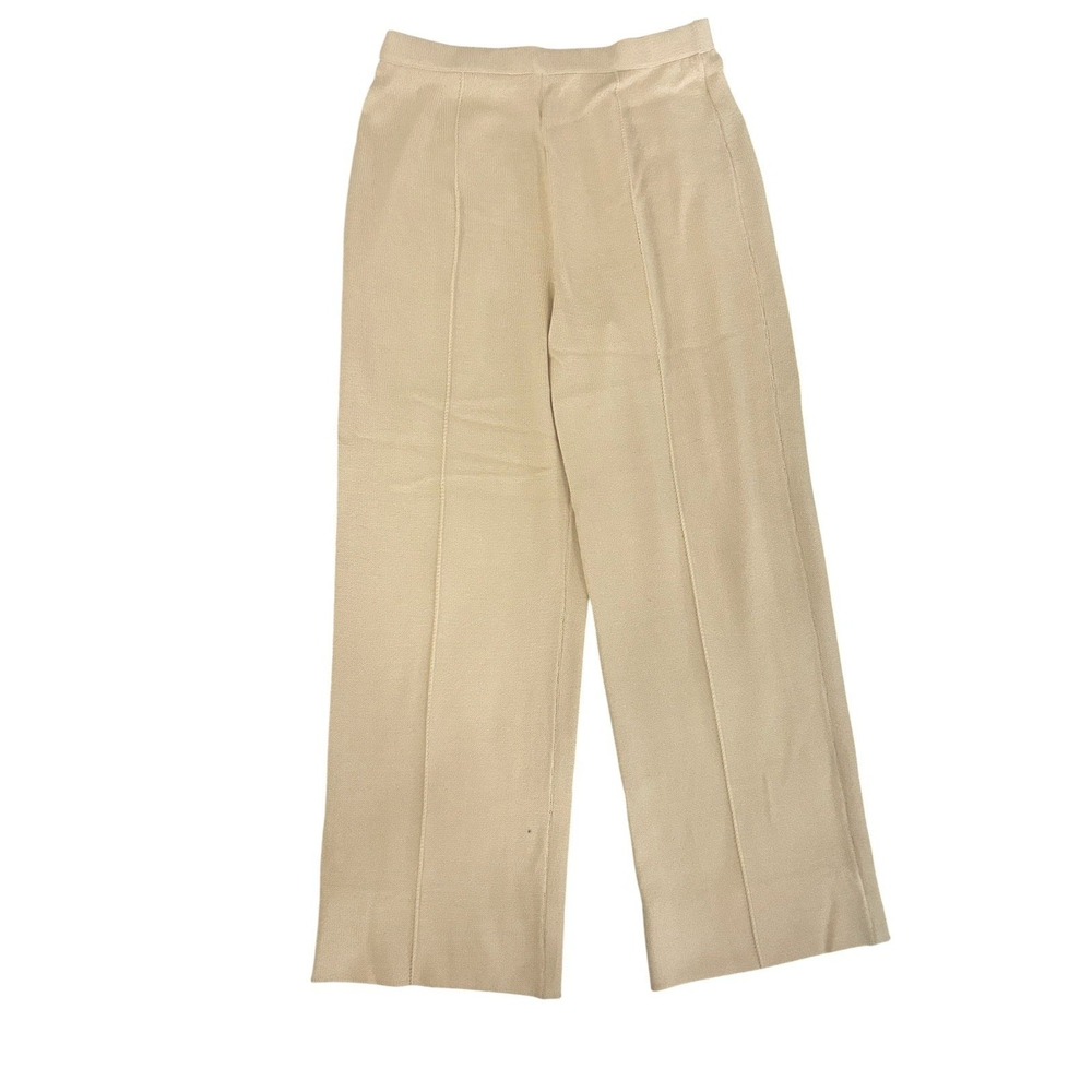 St. John Collection by Marie Gray Knit Pants Sz. 12 Gold Altered for Custom Fit